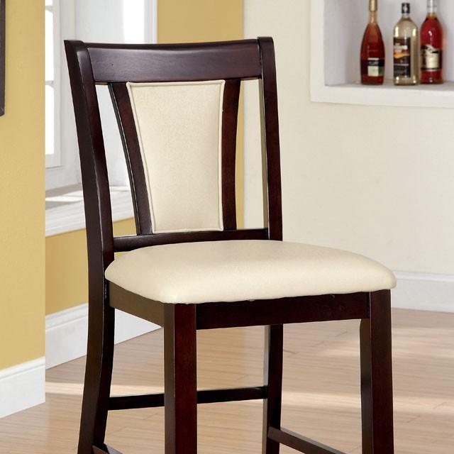 BRENT II Dark Cherry/Ivory Counter Ht. Chair (2/CTN) - Furniture 4 Less Outlet (Salinas,CA)