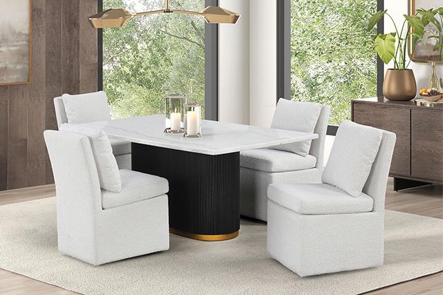 Morges Rect Dining Marble Table - Furniture 4 Less Outlet (Salinas,CA)