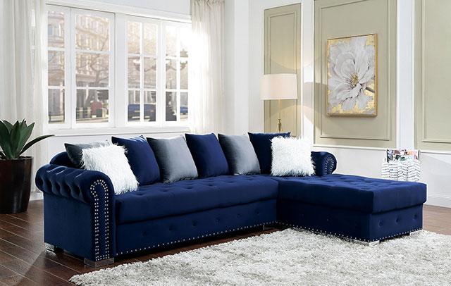 WILMINGTON Sectional, Blue - Furniture 4 Less Outlet (Salinas,CA)
