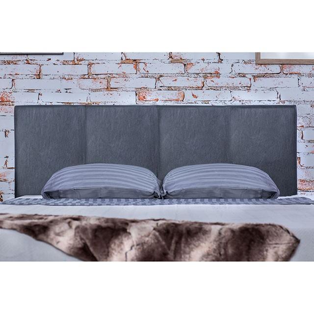 Winn Park Cal.King, E.King, Twin, & Full Bed Chrome, Gray, Brown, & Chrome