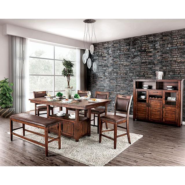 Wichita 6 Pc Counter Ht Table Set with Bench - Furniture 4 Less Outlet (Salinas,CA)