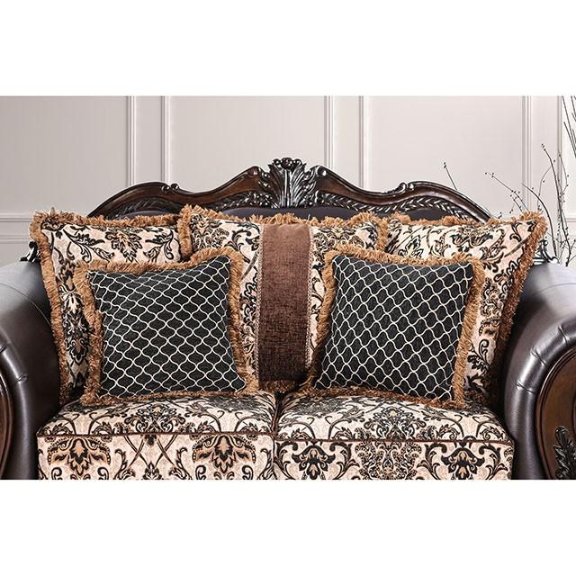 JAMAEL Brown/Espresso Sofa - Furniture 4 Less Outlet (Salinas,CA)