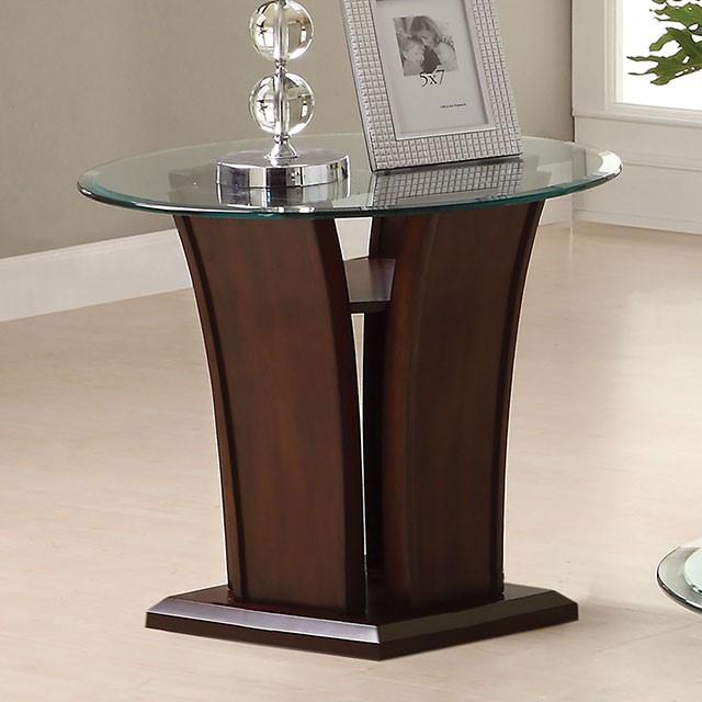 MANHATTAN IV Dark Cherry End Table, Brown Cherry - Furniture 4 Less Outlet (Salinas,CA)
