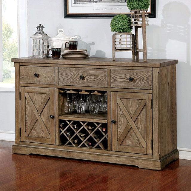 Julia Light Oak Server - Furniture 4 Less Outlet (Salinas,CA)