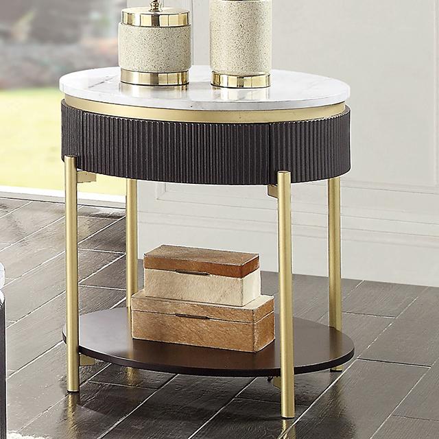 KOBLENZ End Table, Dark Walnut - Furniture 4 Less Outlet (Salinas,CA)