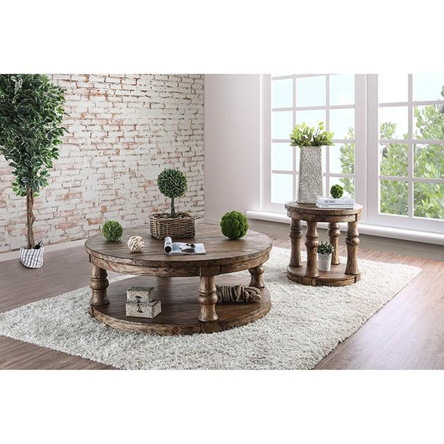 Mika Antique Oak End Table - Furniture 4 Less Outlet (Salinas,CA)
