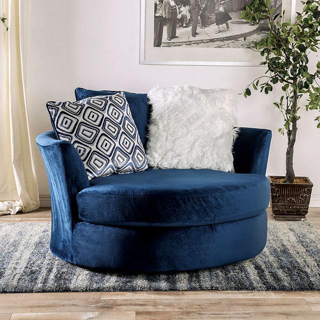WALDPORT Swivel Chair, Navy - Furniture 4 Less Outlet (Salinas,CA)