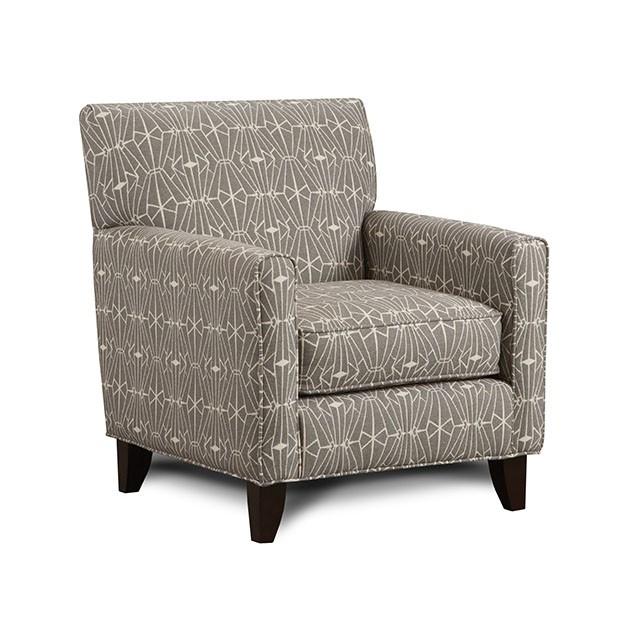 PARKER Gray/Pattern Chair, Crystal Pattern - Furniture 4 Less Outlet (Salinas,CA)