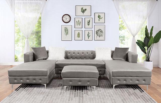CIABATTONI Sectional, Gray - Furniture 4 Less Outlet (Salinas,CA)