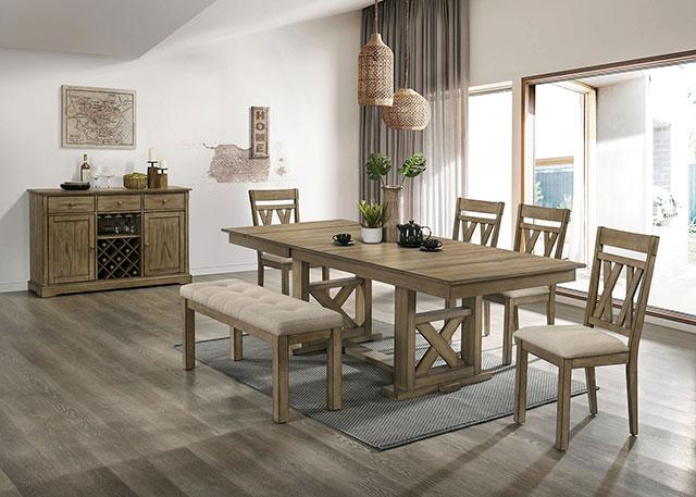TEMPLEMORE Bench, Light Brown/Beige - Furniture 4 Less Outlet (Salinas,CA)