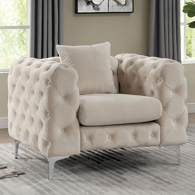 SAPPHIRA Chair, Beige - Furniture 4 Less Outlet (Salinas,CA)