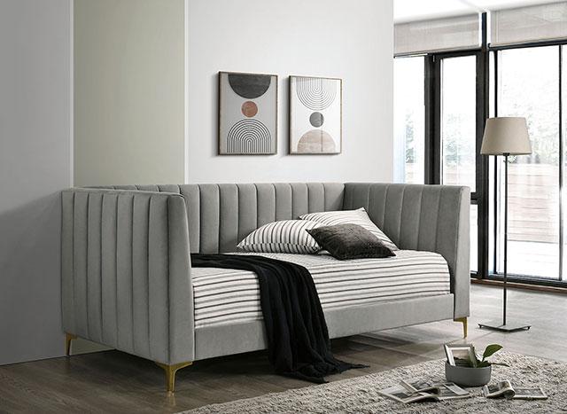 NEOMA Twin Daybed, Light Gray - Furniture 4 Less Outlet (Salinas,CA)