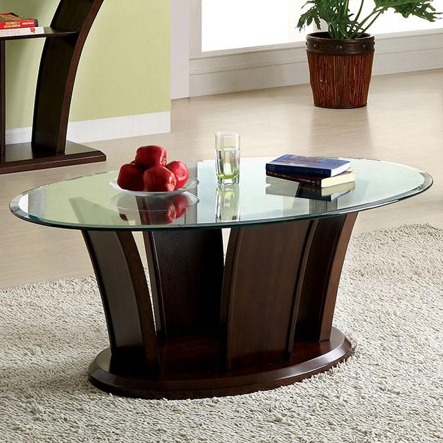 MANHATTAN IV Brown Cherry Coffee Table, Brown Cherry - Furniture 4 Less Outlet (Salinas,CA)