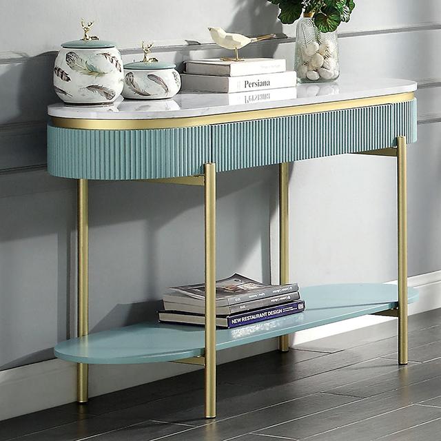 KOBLENZ Sofa Table, Light Teal - Furniture 4 Less Outlet (Salinas,CA)