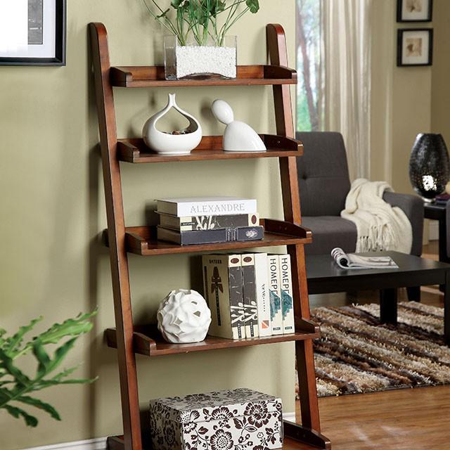 Lugo Antique Oak Ladder Shelf - Furniture 4 Less Outlet (Salinas,CA)