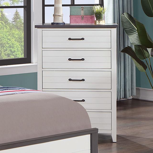 PRIAM Chest, White/Gray - Furniture 4 Less Outlet (Salinas,CA)