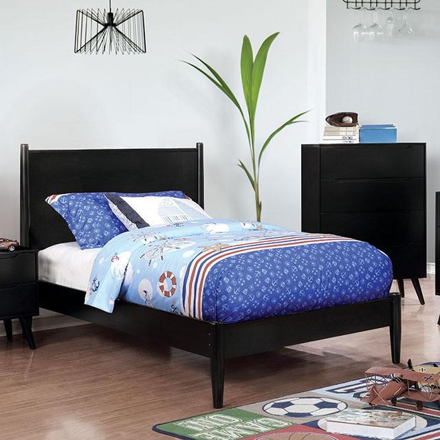 LENNART II Black & White Cal.King, E.King, Full, Queen, Twin Bed - Furniture 4 Less Outlet (Salinas,CA)