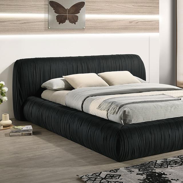 Palmdale Bed Black & Ivory - Furniture 4 Less Outlet (Salinas,CA)