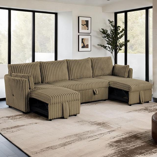 Denholme U-Sectional w/ Pull Out - Furniture 4 Less Outlet (Salinas,CA)