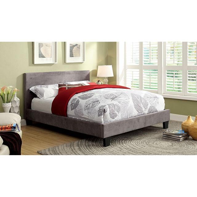 Winn Park Cal.King, E.King, Twin, & Full Bed Chrome, Gray, Brown, & Chrome - Furniture 4 Less Outlet (Salinas,CA)