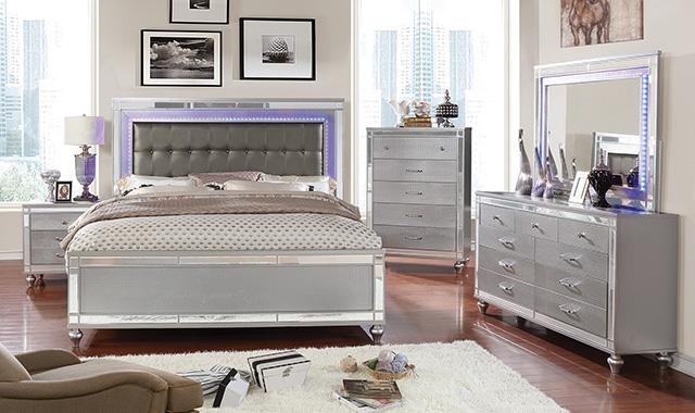 Brachium Bed White & Silver - Furniture 4 Less Outlet (Salinas,CA)