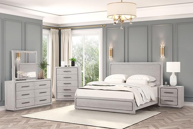 Crowthorne Bed White & Grey - Furniture 4 Less Outlet (Salinas,CA)