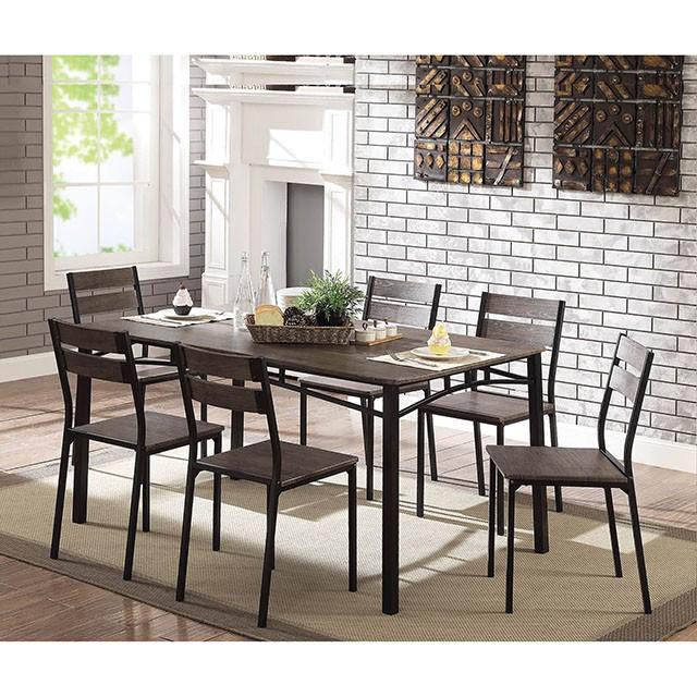 Westport Antique Brown/Black 7 Pc. Dining Table Set - Furniture 4 Less Outlet (Salinas,CA)