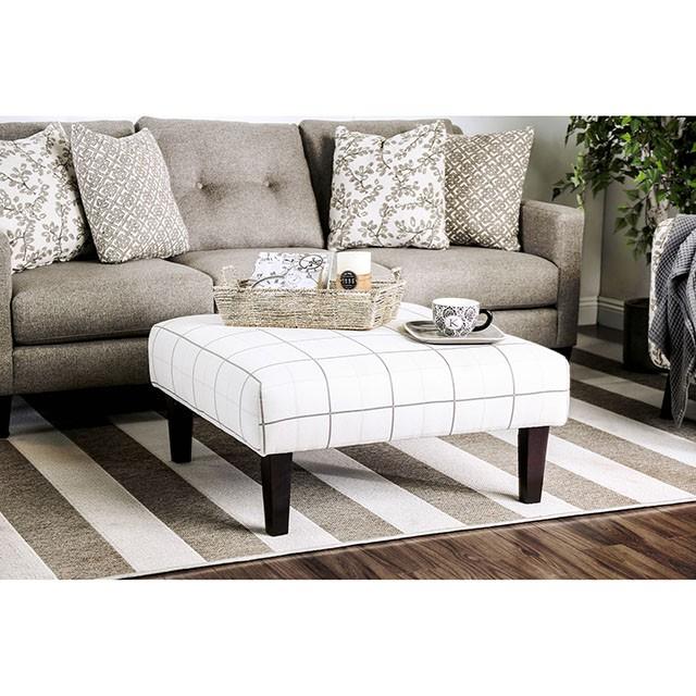 Dorset Ivory/Pattern Ottoman - Furniture 4 Less Outlet (Salinas,CA)