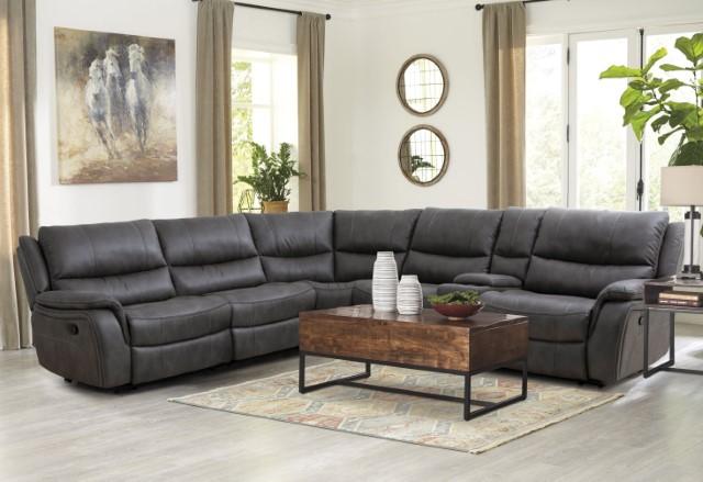 JEROMINUS Sectional, Dark Gray - Furniture 4 Less Outlet (Salinas,CA)