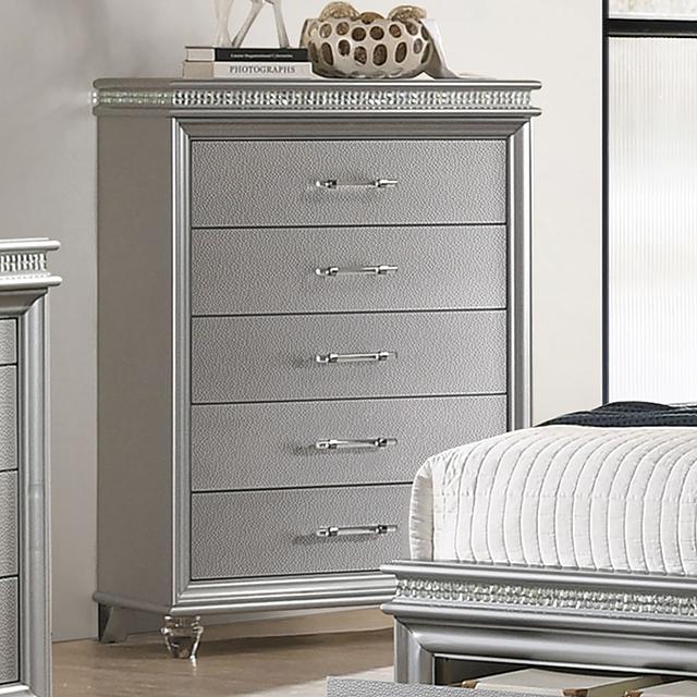 MADDIE Chest, Silver - Furniture 4 Less Outlet (Salinas,CA)
