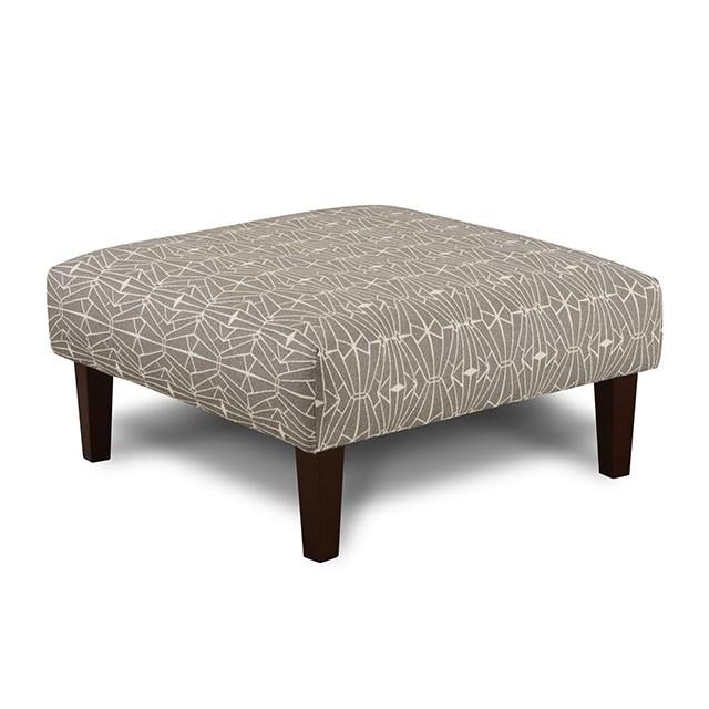 PARKER Gray/Pattern Ottoman - Furniture 4 Less Outlet (Salinas,CA)