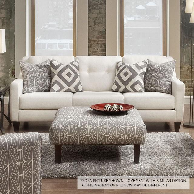 PARKER Ivory Love Seat - Furniture 4 Less Outlet (Salinas,CA)