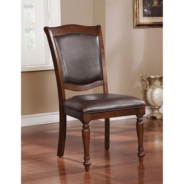 Sylvana Brown Cherry/Espresso Side Chair (2/CTN) - Furniture 4 Less Outlet (Salinas,CA)