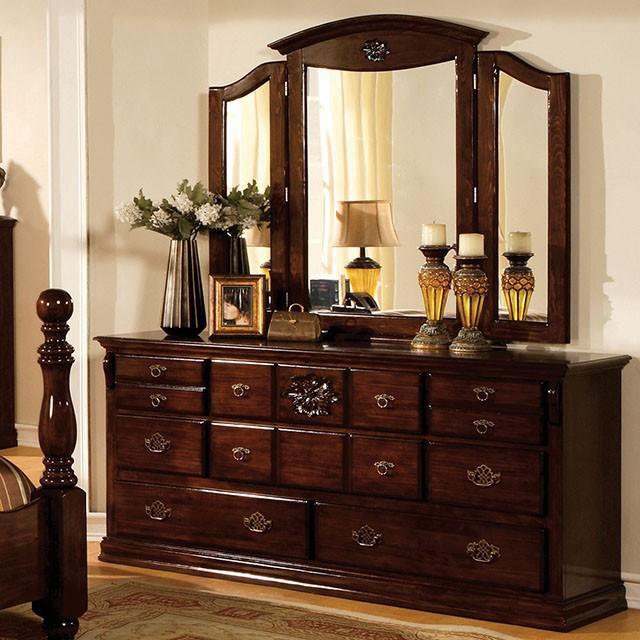 Tuscan II Glossy Dark Pine Dresser - Furniture 4 Less Outlet (Salinas,CA)
