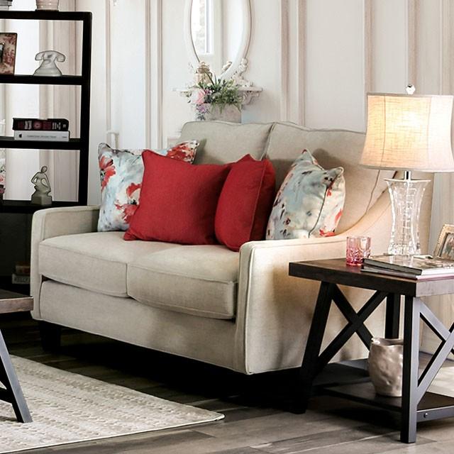 Nadene Ivory Love Seat - Furniture 4 Less Outlet (Salinas,CA)