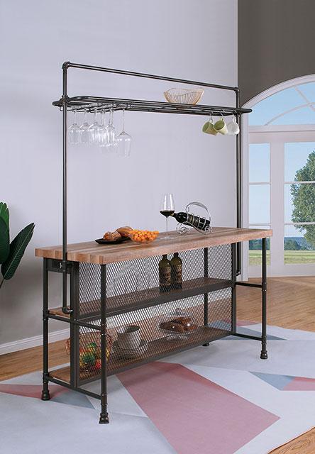 PARIAMAN Bar Table, Sand Black/Natural - Furniture 4 Less Outlet (Salinas,CA)
