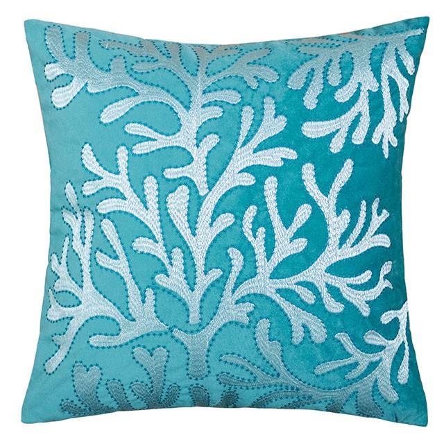 June Teal 20" X 20" Pillow, Teal - Furniture 4 Less Outlet (Salinas,CA)