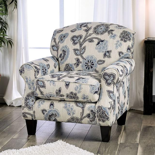 Nash Ivory Chair, Floral - Furniture 4 Less Outlet (Salinas,CA)