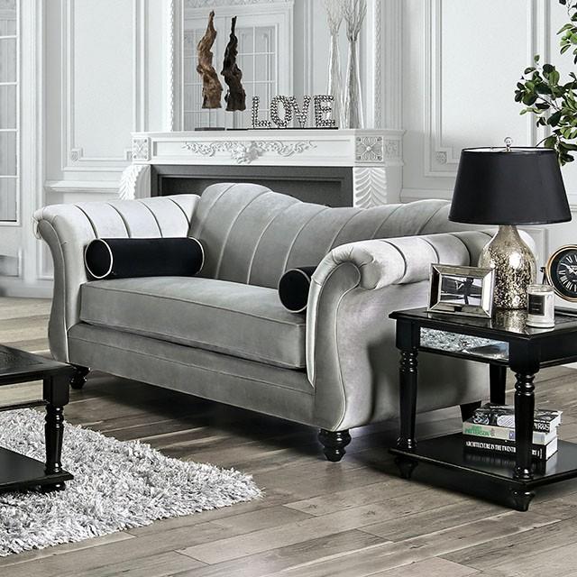 Marvin Pewter Love Seat - Furniture 4 Less Outlet (Salinas,CA)