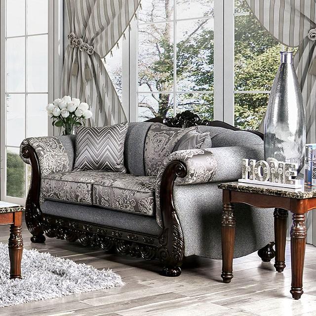 Newdale Gray Love Seat - Furniture 4 Less Outlet (Salinas,CA)