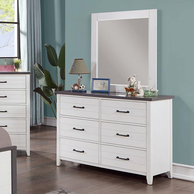 PRIAM Dresser, White/Gray - Furniture 4 Less Outlet (Salinas,CA)