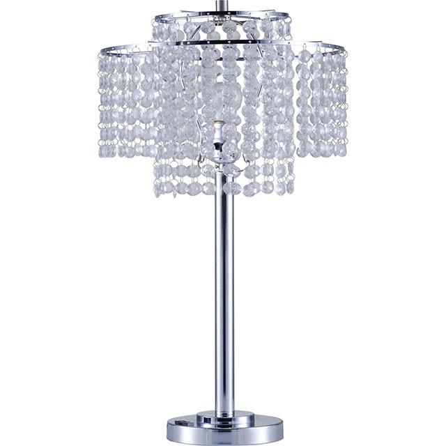 Kaitlyn Chrome 12"H Crystal Chrome Table Lamp - Furniture 4 Less Outlet (Salinas,CA)