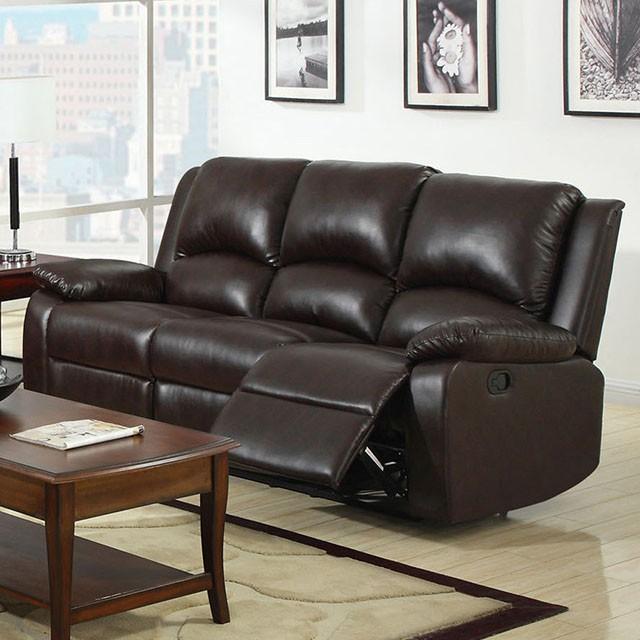 Oxford Rustic Dark Brown Motion Sofa - Furniture 4 Less Outlet (Salinas,CA)