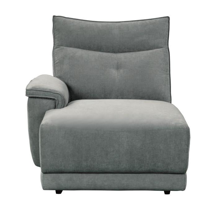 Tesoro Left Side Chaise in Dark Gray 9509DG-5L - Furniture 4 Less Outlet (Salinas,CA)