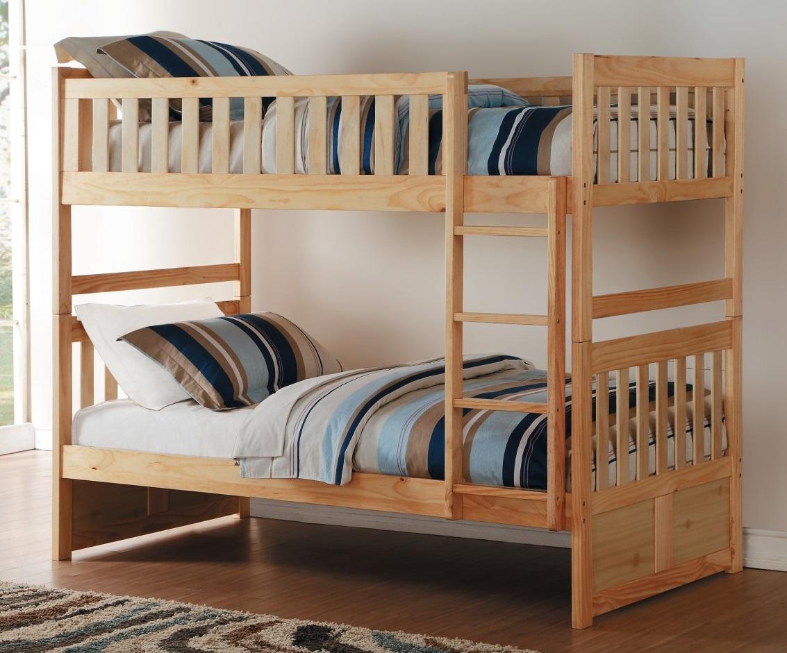 Bartly Twin/Twin Bunk Bed in Natural B2043-1 - Furniture 4 Less Outlet (Salinas,CA)