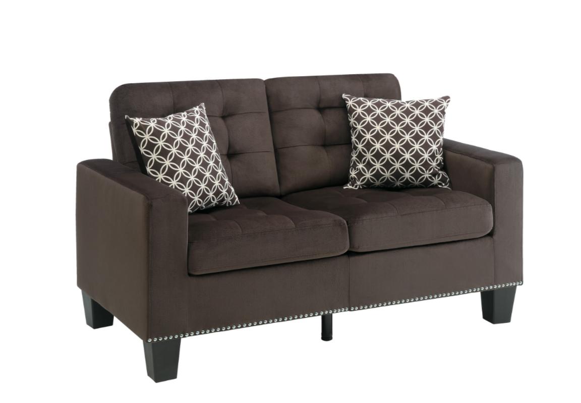 Lantana Loveseat in Chocolate 9957CH-2 - Furniture 4 Less Outlet (Salinas,CA)
