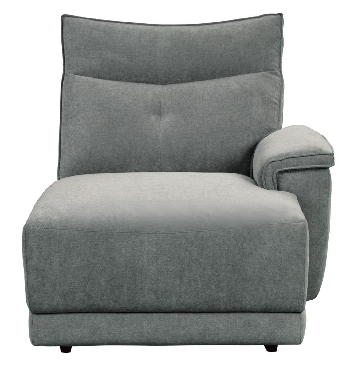 Tesoro Right Side Chaise in Dark Gray 9509DG-5R - Furniture 4 Less Outlet (Salinas,CA)