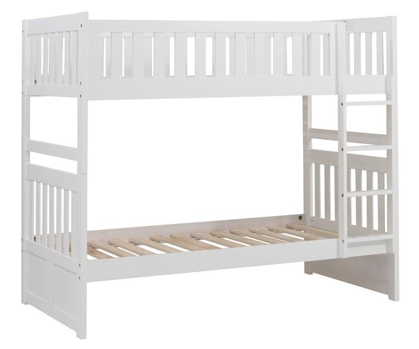 Galen Twin/Twin Bunk Bed in White B2053W-1 - Furniture 4 Less Outlet (Salinas,CA)