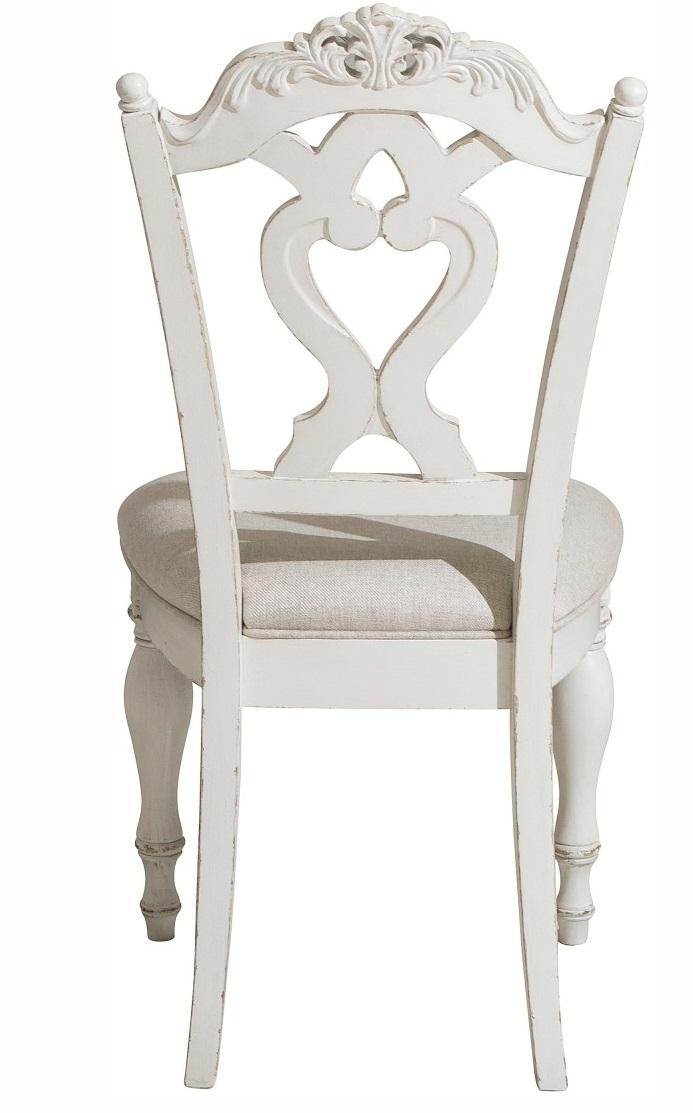 Cinderella Chair in Antique White with Grey Rub-Through 1386NW-11C - Furniture 4 Less Outlet (Salinas,CA)