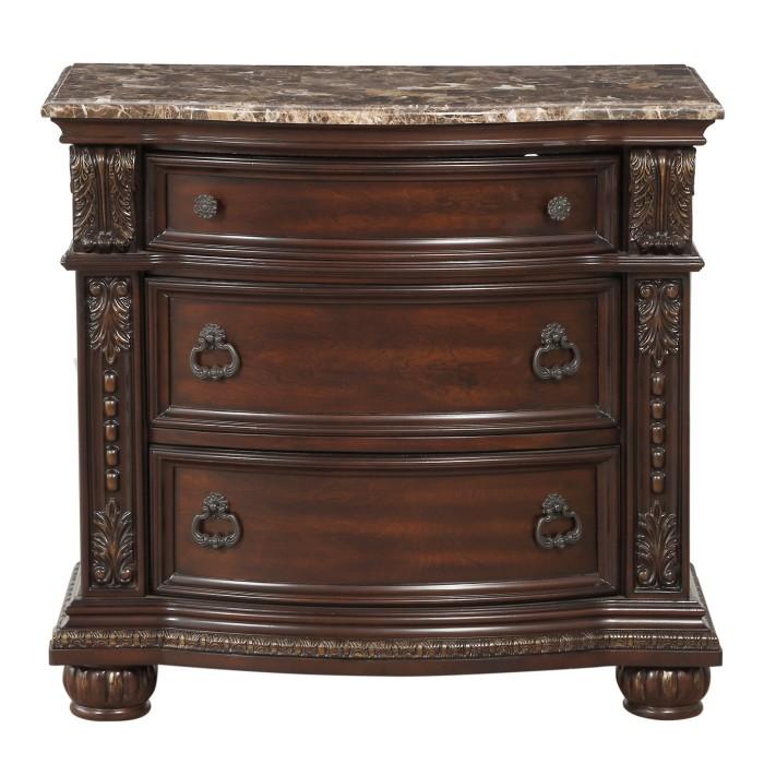 Cavalier Nightstand in Dark Cherry 1757-4 - Furniture 4 Less Outlet (Salinas,CA)